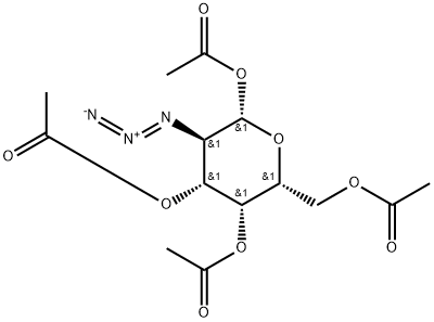 1,3,4,6-四-O-乙酰基-2-叠氮基-2-脱氧-BETA-D-吡喃半乳糖苷 结构式