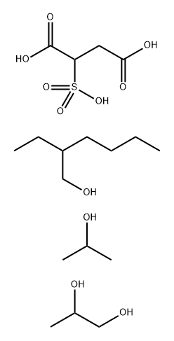 Butanedioic acid, sulfo-, mixed esters with 2-ethyl-1-hexanol, iso-Pr alc. and propylene glycol 结构式