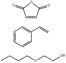 2,5-呋喃二酮与乙烯苯的聚合物的2-丁氧基乙酯 结构式