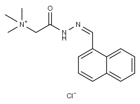 Ethanaminium,N,N,N-trimethyl-2-[2-(1-naphthalenylmethylene)hydrazinyl]-2-oxo-, chloride(1:1) 结构式