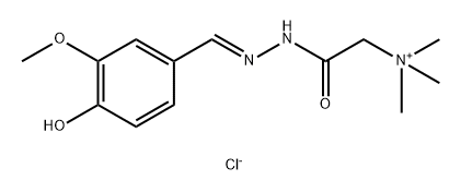 Ethanaminium,2-[2-[(4-hydroxy-3-methoxyphenyl)methylene]hydrazinyl]-N,N,N-trimethyl-2-oxo-,chloride (1:1) 结构式