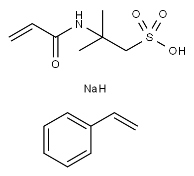 聚(苯乙烯-共-2-丙烯酰氨基-2-甲基丙烷磺酸)钠盐 结构式
