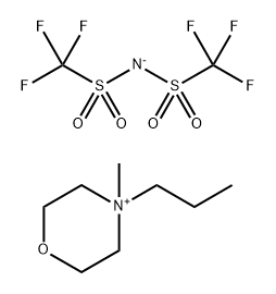 N-甲基,丙基吗啉双三氟甲磺酰亚胺盐 结构式