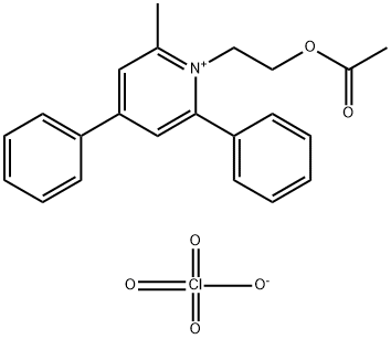 1-(2-乙酰氧基乙基)-2-甲基-4,6-二苯基吡啶-1-鎓高氯酸盐 结构式