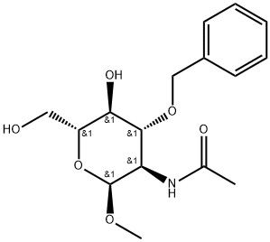 2-乙酰氨基-3-氧苄基-2-脱氧-Α-D-吡喃葡萄糖苷甲酯 结构式