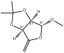 β-D-erythro-Pent-4-enofuranoside, methyl 5-deoxy-2,3-O-(1-methylethylidene)- 结构式