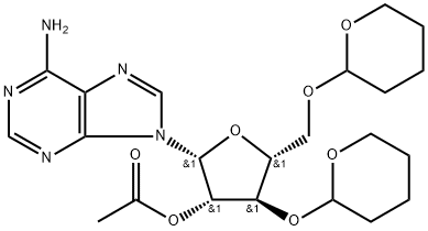 9H-PURIN-6-AMINE,9-[2-O-ACETYL-3,5-BIS-O-(TETRAHYDRO-2H-PYRAN- 结构式