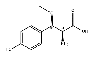 (2S,3R)-2-氨基-3-(4-羟基苯基)-3-甲氧基丙酸 结构式