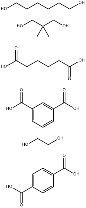 1,3-苯二甲酸与1,4-苯二甲酸、2-乙基-2-(羟甲基)-1,3-丙二醇、1,2-乙二醇、己二酸和1,6-己二醇的聚合物 结构式