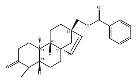 17-Norkaur-15-en-3-one, 13-[(benzoyloxy)methyl]-, (8β,13β)- (9CI) 结构式