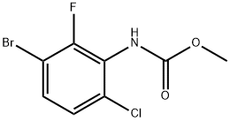 N-(2-Chloro-5-bromo-6-fluorophenyl)carbamic acid methyl ester 结构式