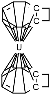 bis(eta8-Cyclobutenooctatetraene) uranium 结构式