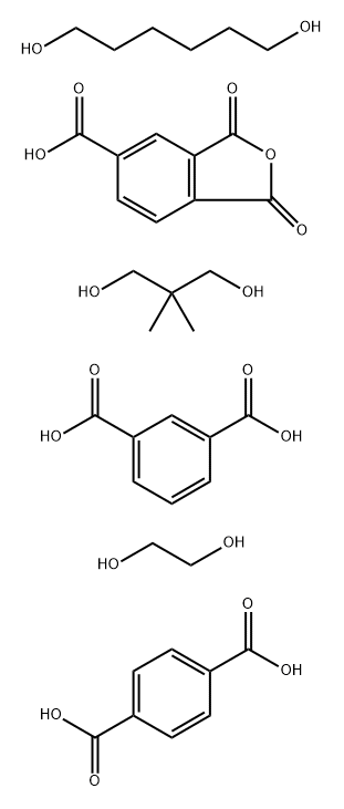 间苯二甲酸与对苯二甲酸、1,3-二氢化-1,3-二氧代-5-异苯并呋喃羧酸、新戊二醇、乙二醇和1,6-己二醇的聚合物 结构式