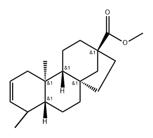 17-Norkaur-2-ene-13-carboxylic acid, methyl ester, (8β,13β)- (9CI) 结构式