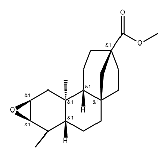 17-Norkaurane-13-carboxylic acid, 2,3-epoxy-, methyl ester, (2β,3β,8β,13β)- (9CI) 结构式