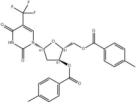 (2R,3S,5R)-5-(2,4-二氧代-5-(三氟甲基)-3,4-二氢嘧啶-1(2H) - 基) 结构式