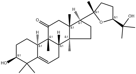 (10α,24S)-20,24-Epoxy-3,25-dihydroxy-9β-methyl-19-norlanost-5-en-11-one 结构式