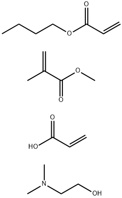 (2-甲基-2-丙烯酸甲酯与2-丙烯酸丁酯和2-丙烯酸)的聚合物与2-(二甲基氨基)乙醇的化合物 结构式