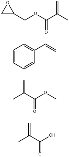 2-Methyl-2-propenoic acid polymer with ethenylbenzene, methyl 2-methyl-2-propenoate and oxiranylmethyl 2-methyl-2-propenoate 结构式