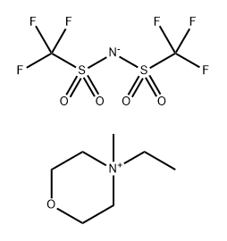 N-甲基,乙基吗啉双三氟甲磺酰亚胺盐 结构式