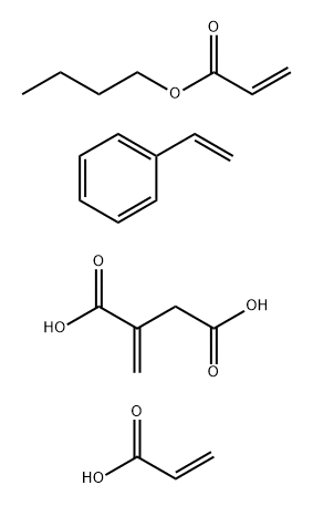 Butanedioic acid, methylene-, polymer with butyl 2-propenoate, ethenylbenzene and 2-propenoic acid 结构式