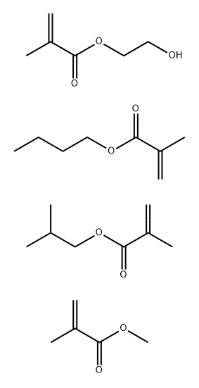 Butyl 2-methyl-2-propenoate polymer with 2-hydroxyethyl 2-methyl-2-propenoate, methyl 2-methyl-2-propenoate and 2-methylpropyl 2-methyl-2-propenoate 结构式