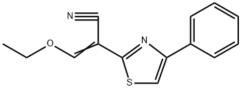 3-乙氧基-2-(4-苯基-1,3-噻唑-2-基)丙-2-烯腈 结构式