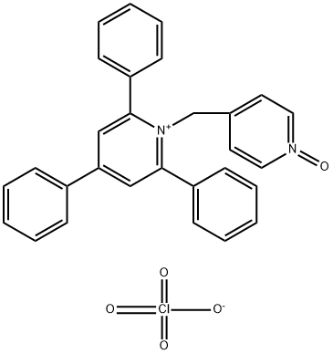 4-((2,4,6-三苯基吡啶-1-鎓-1-基)甲基)吡啶1-氧代高氯酸盐 结构式