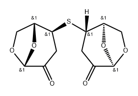 .beta.-D-erythro-Hexopyranos-2-ulose, 4,4-thiobis1,6-anhydro-3,4-dideoxy- 结构式