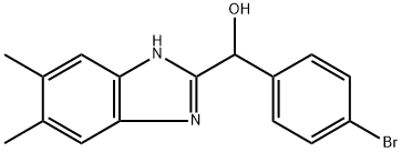 5,6-Dimethyl-α-(4-bromophenyl)-1H-benzimidazole-2-methanol 结构式