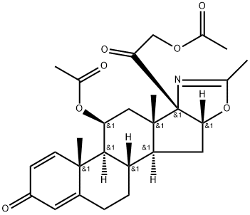 (11β,16β)-11,21-bis(acetyloxy)-2'-Methyl-5'H-pregna-1,4-dieno[17,16-d]oxazole-3,20-dione (Deflazacort IMpurity) 结构式