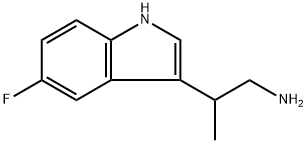 2-(5-氟-1H-吲哚-3-基)丙烷-1-胺 结构式