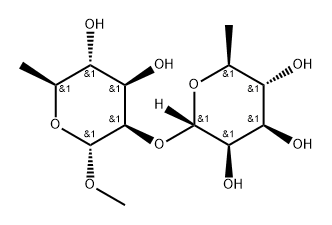 rhamnopyranosyl-(1-2)-rhamnopyranoside-(1-methyl ether) 结构式