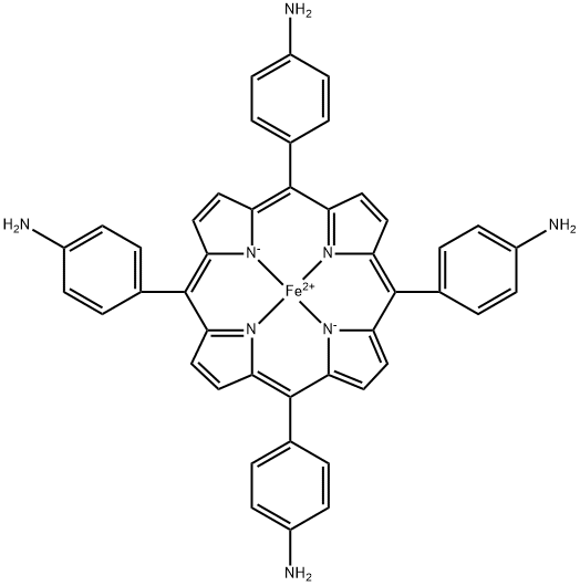 铁,[[4,4′,4′,四′-(21H,23H-卟吩-5,10,15,20-四酰基-ΚN21,ΚN22,ΚN23,ΚN24)四[苯二胺]](2-)-,(SP-4-1)- 结构式