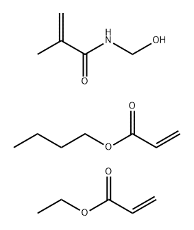 丙烯酸乙酯、丙烯酸丁酯、羟甲基甲基丙烯酰胺的聚合物 结构式