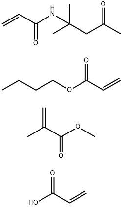 2-Propenoic acid, 2-methyl-, methyl ester, polymer with butyl 2-propenoate, N-(1,1-dimethyl-3-oxobutyl)-2-propenamide and 2-propenoic acid 结构式