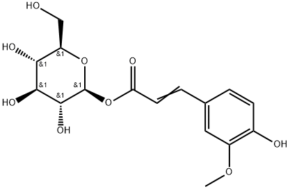 1-[3-(4-Hydroxy-3-Methoxyphenyl)-2-propenoate] β-D-Glucopyranose 结构式