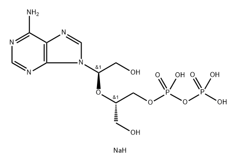 adenosine 5'-diphosphate 2',3'-acyclic dialcohol, sodium 结构式