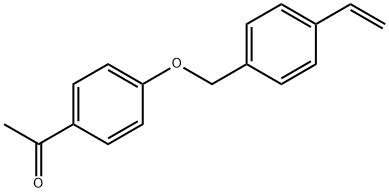 1-[4-[(4-乙烯基苯基)甲氧基]苯基]乙酮 结构式