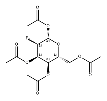 1,3,4,6-TETRA-O-ACETYL-2-DEOXY-2-FLUORO-B-D-GLUCOSE 结构式