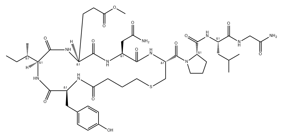 1-butyric-4-L-glutamic-1-carbaoxytocin, methyl ester 结构式