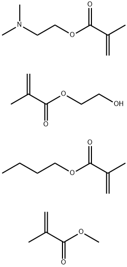 2-Propenoic acid, 2-methyl-, butyl ester, polymer with 2-(dimethylamino)ethyl 2-methyl-2-propenoate, 2-hydroxyethyl 2-methyl-2-propenoate and methyl 2-methyl-2-propenoate 结构式