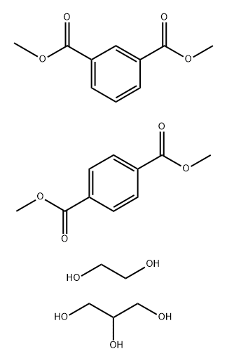 间苯二甲酸二甲酯与对苯二甲酸二甲酯、乙二醇和甘油的聚合物 结构式