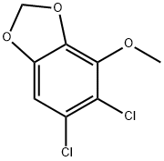 5,6-Dichloro-4-methoxy-1,3-benzodioxole 结构式