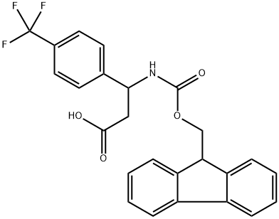 3-(9H-fluoren-9-ylmethoxy)carbonyl]amino}-3-(4-trifluoromethyl-phenyl)-propanoic acid 结构式