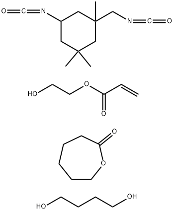 2-Propenoic acid, 2-hydroxyethyl ester, polymer with 1,4-butanediol, 5-isocyanato-1-(isocyanatomethyl)-1,3,3-trimethylcyclohexane and 2-oxepanone 结构式