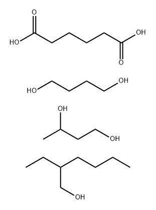 Α,Ω-二-2-乙基己基-[1,6-己二酸、(1,3-丁二醇、1,4-丁二醇)]的共聚物 结构式