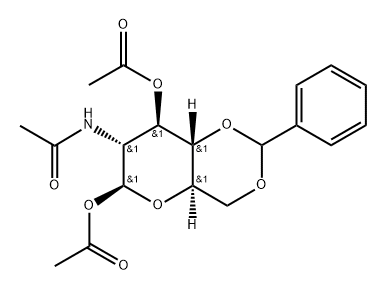 2-acetamido-2-deoxy-1,3-di-O- acetyl-4,6-O-benzylidene-D-glu- copyranose 结构式