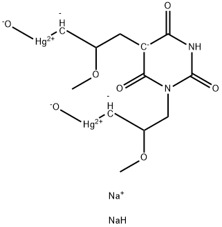 3,5-BIS(3-HYDROXYMERCURI-2-METHOXY PROPYL)BARBITURIC ACID SODIUM SALT 结构式