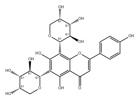 洋芹素 6,8-DI-C-Α-L-阿拉伯吡喃糖苷 结构式